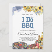 Ik doe BBQ rustieke zonnebloem verlovingsfeest Kaart (Voorkant)