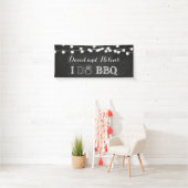 Ik DOE BBQ schoolbord bruiloft verlovingsbanner Spandoek (Insitu)