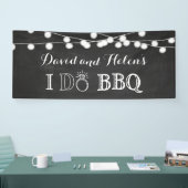 Ik DOE BBQ schoolbord bruiloft verlovingsbanner Spandoek (Beurs)