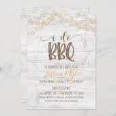 Ik doe BBQ uitnodiging - Rustic White (Voorkant / Achterkant)