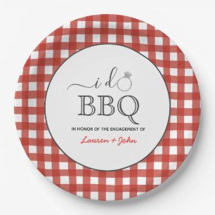 Ik doe BBQ Verloving Feest Papieren Bordje
