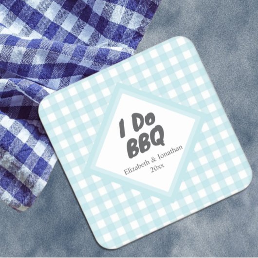 Ik doe BBQ Vierkante Kartonnen Onderzetter