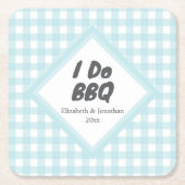 Ik doe BBQ Vierkante Kartonnen Onderzetter (Voorkant)