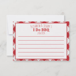 Ik doe blanco activiteiten van de BBQ-partij, antw Notitiekaartje