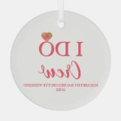 Ik Doe Bruidsmeisjes Bruiloft Glas Ornament (Achterkant)