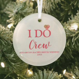 Ik Doe Bruidsmeisjes Bruiloft Glas Ornament