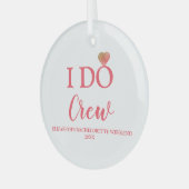 Ik Doe Bruidsmeisjes Bruiloft Glas Ornament (Voorkant links)