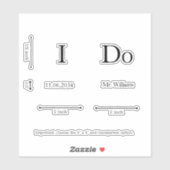 Ik doe bruinbruiloft-schoenen voor aangepaste viny sticker (Vel)