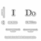 Ik doe bruinbruiloft-schoenen voor aangepaste viny sticker (Voorkant)