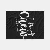 Ik doe Crew Bride Groom Bachelor Bachelorette Part Fleece Deken (Voorkant (Horizontaal))