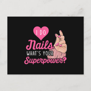 Ik doe de Nails Nail Technicus Manicurist Pedicuri Briefkaart
