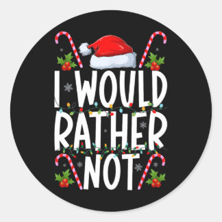 Ik doe geen bijpassende kerstoutfits ik zou liever ronde sticker