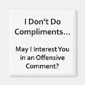 Ik doe geen compliment magneet (Voorkant)