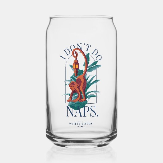 Ik doe geen dutjes aap - de witte lotus blikvorm glas (Voorkant)