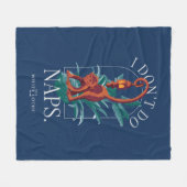 Ik doe geen dutjes aap - de witte lotus fleece deken (Voorkant (Horizontaal))