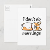 Ik doe geen ochtenden briefkaart (Voorkant / Achterkant)