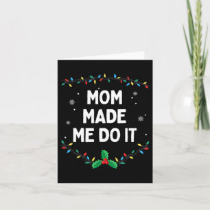 Ik doe geen overeenkomende kerstoutfits die mam me kaart