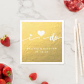 Ik doe gouden glamour trouwpapier servet (Insitu)