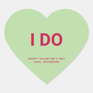 Ik doe grappige Valentijnsdag custom conversatie Hart Sticker