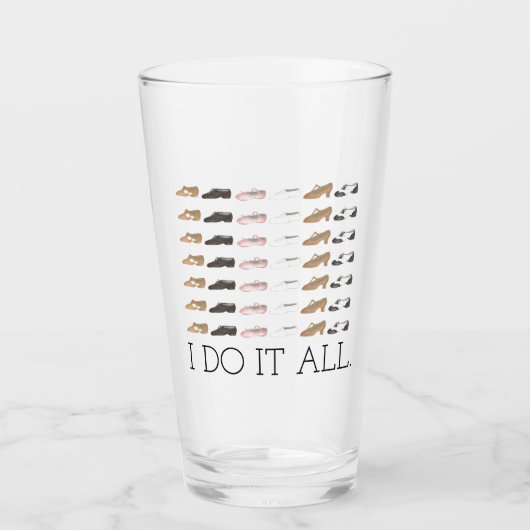 Ik doe het allemaal dansleraar ballet Tap Jazz Sho Glas (Voorkant)
