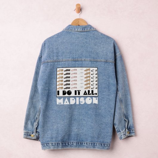Ik doe het allemaal met een ballet getikt op Jazz  Denim Jacket (Hangar)