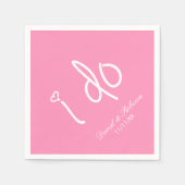 Ik doe het - bubblegum roze servetten (Voorkant)