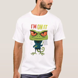 Ik doe het Grappige Kameleon Werk Humor Cadeau T-shirt