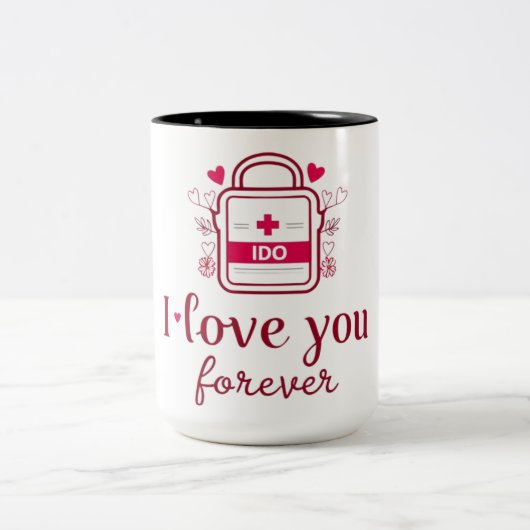 Ik doe het tweekleurige koffiemok (Center)