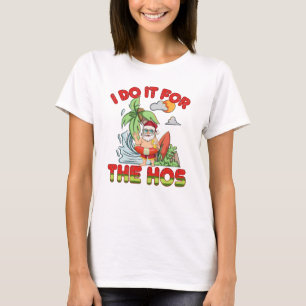 Ik doe het voor de Ho   Kerstmis in juli T-shirt
