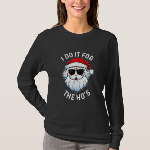Ik doe het voor de hos-kerstman in masker en zonne t-shirt