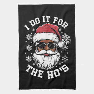 Ik doe het voor de Hos Kerstmis Afrikaanse Kerstma Theedoek