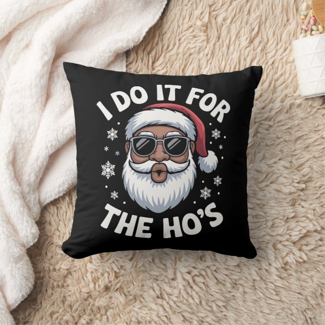 Ik doe het voor de Hos Kerstmis Afro-Amerikaans  Kussen (Deken)