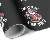 Ik doe het voor de kerstman Grappige kerst Cadeaupapier (Rol Hoek)