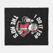 Ik doe het voor de kerstman Grappige kerst Fleece Deken (Voorkant (Horizontaal))