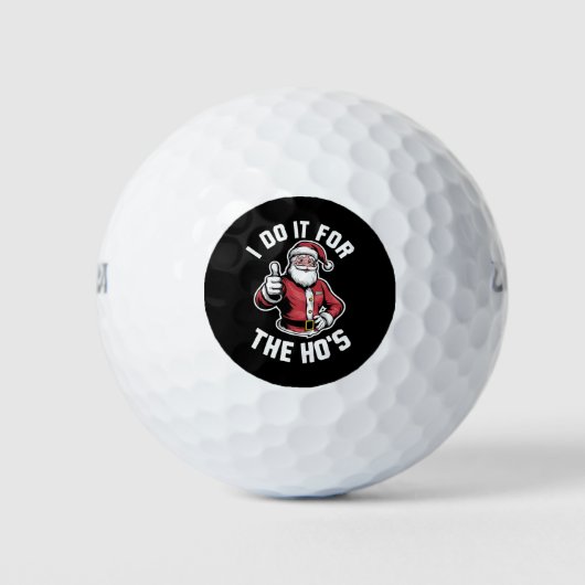 Ik doe het voor de kerstman Grappige kerst Golfballen (Voorkant)