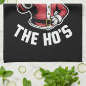 Ik doe het voor de kerstman Grappige kerst Theedoek (Gevouwen)