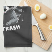 Ik doe het voor de Trash Funny Christmas Raccoon Theedoek (Quarter Fold)