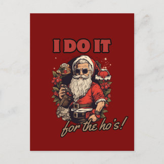 ik doe het voor de vrouwen! Grappige kersthumor, S Uitnodiging Briefkaart