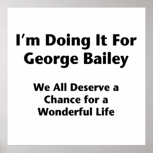 Ik doe het voor George Bailey — Occupy Wall St. Poster