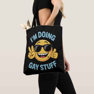 Ik doe homodingen Meme grappig LGBTQ trots Draagtas