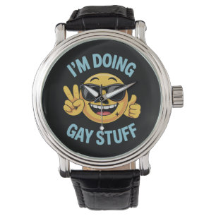 Ik doe homodingen Meme grappig LGBTQ trots Horloge