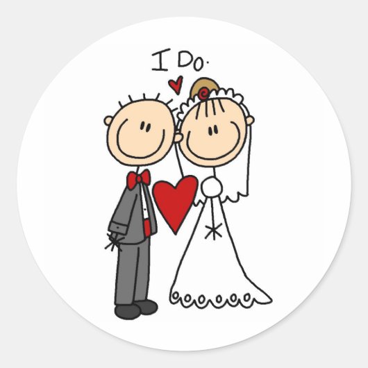 Ik doe huwelijksceremonie Sticker (Voorkant)