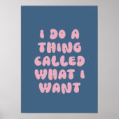 Ik doe iets dat heet wat ik wil poster (Voorkant)