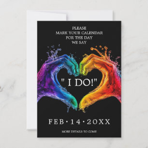🌈❤️IK DOE LGBTQ Hart van Trots bruiloft Save The Date