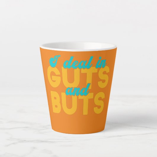 Ik doe mee in Guts en Buts Funny Gastroenteroloog Latte Mok (Voorkant)