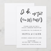 Ik doe mij ook alleen ontvangst uitnodiging (Voorkant / Achterkant)