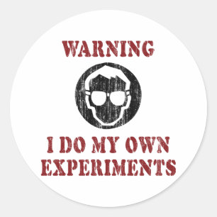 Ik doe mijn eigen experimenten - de kool Scientist Ronde Sticker