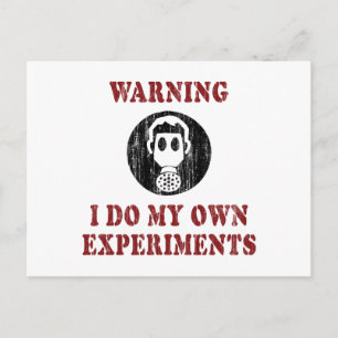 Ik Doe Mijn Eigen Experimenten - Grappige Wetensch Briefkaart
