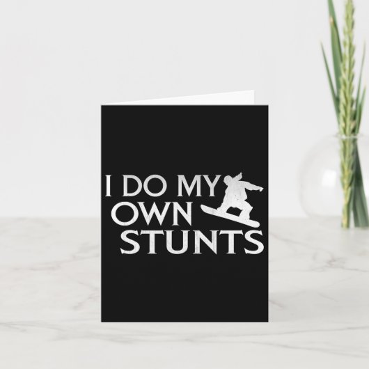 Ik doe mijn eigen snowboardstunts kaart (Voorkant)