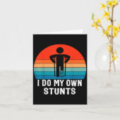 Ik Doe Mijn Eigen Stunts - Beterschap Cadeau - Ble Kaart (Gele Bloem)